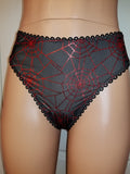 Spider Web Ultra Cheeky Panty-Red