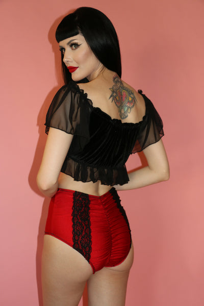Sandra Lace Bottom in Red