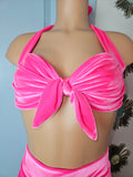 Starlet Ruched Top Hotpink Velvet