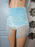 LONELY HEARTS SHIMMY BOTTOM in BLUE VELVET