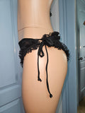 Darling 1960s Style BabyDoll Set- BLACK GLITTER MESH SIZE MED