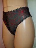 Spider Web Ultra Cheeky Panty-Red