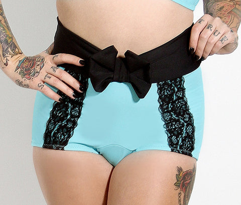 FINAL SALE LULLABY Mint Bottom With Black Bow